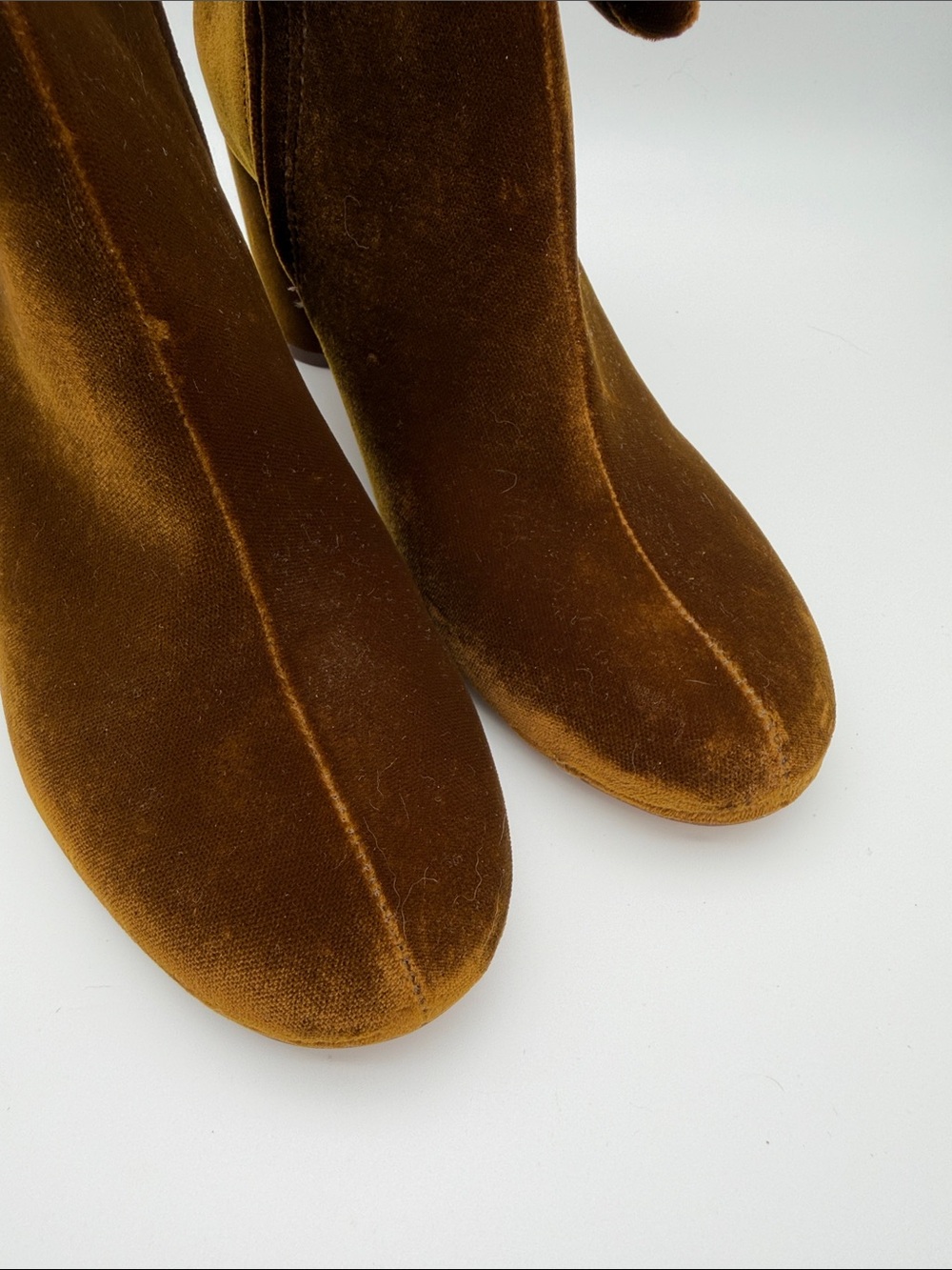 Madewell The Esme Bow Boot in Burnished Cedar 9.5 Velvet Heeled Booties Fall - Picture 10 of 16